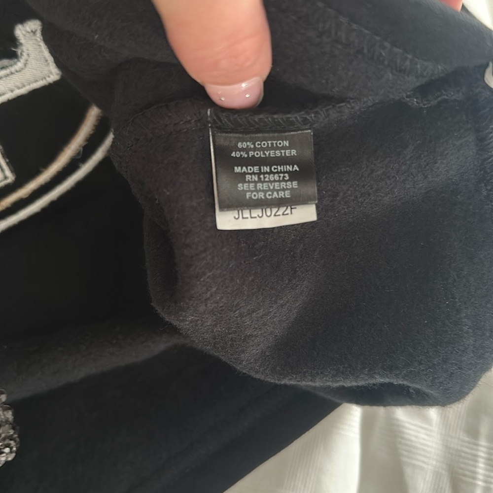 NWT. Women's Black San Francisco 49ers Sweater. Embroidered logo, cotton fleece. - Picture 6 of 6